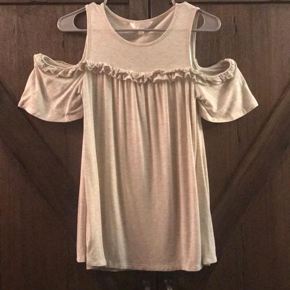 Lauren Conrad Ruffle Cold-Shoulder Shirt - Picture 2 of 5